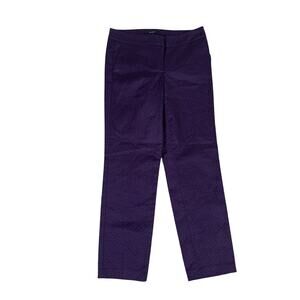 Halogen Polka Dot Cotton Stretch Workwear Trouser Pants US Womens 0